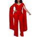 women's fashion solid color ribbon splicing short top wide-leg pants dress suit women_mkmklike.com