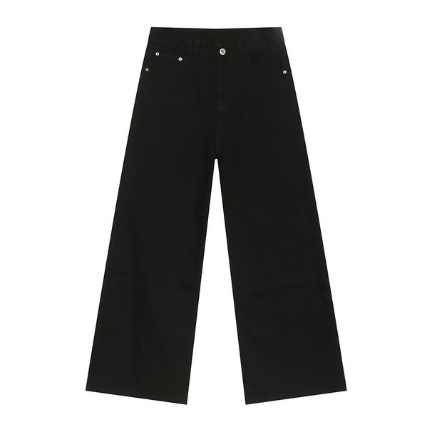 New Product, Retro Multi-color Old Polished White Wide-leg Straight Jeans_mkmklike.com