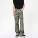 Men's Clothing Rose Camouflage Wide Leg Straight Leg Pants Stylish Trendy Denim Jeans For Men For Formal & Casual_mkmklike.com