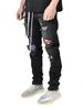 Men Jeans Denim Pants Pencil Pant Slim Fit Hole Print Pockets Straight Trousers Casual Elastic Waist Lace Up Autumn 2025_mkmklike.com