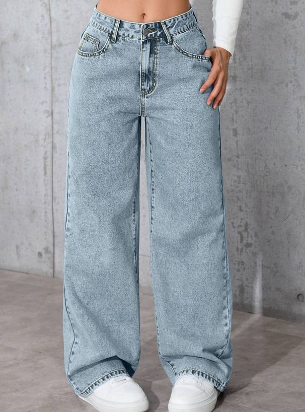 Women's Clothing Sweet And Spicy Style High Waist Large Straight Pants_mkmklike.com