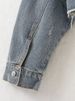 Women's Denim Long Sleeve Short Jacket - Urban Style Casual Coat For Everyday Wear (XS/S/M/L, Blue)_mkmklike.com