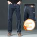 Pure 2025 Fleece-Lined Stretch Jeans For Men Loose Straight-Leg Autumn Winter Thick Style Youth Casual Plus Size Long Pants_mkmklike.com