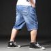 Guangzhou Xintang Jeans Summer Tide Brand Ripped Jeans Men's Fattened Plus Size Straight Pants Men's Large Size Men's Clothing_mkmklike.com