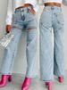 Women's Clothing Spring And Summer Fashion Casual Ripped Straight Women's Jeans_mkmklike.com