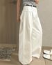 Korean Dongdaemun High-Waisted Pleated Wide-Leg Jeans – Autumn Slimming Staple (Pure Cotton, Relaxed Fit, White & Sky Blue)_mkmklike.com