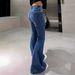 Women's Clothing Spring and Summer Women's Jeans Bell bottom Pants Ripped Slim Fit High Waist Jeans Women_mkmklike.com