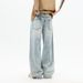 Cleanfit A-Line Denim Pants For Men – Vintage Washed Blue Wide-Leg Jeans | Spring & Summer Casual Staple_mkmklike.com