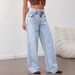 K New Women's Straight Leg Jeans For Jeans_mkmklike.com