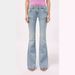 Women's Clothing Waist Jeans For Women Street Hotties Slim Fit Straight Flared Floor Length Trousers_mkmklike.com