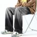 Nordmann Gradient Color Jeans Men Straight Loose Wide Leg Casual Autumn Winter American High Street Trend Hip Hop Cool Pants_mkmklike.com