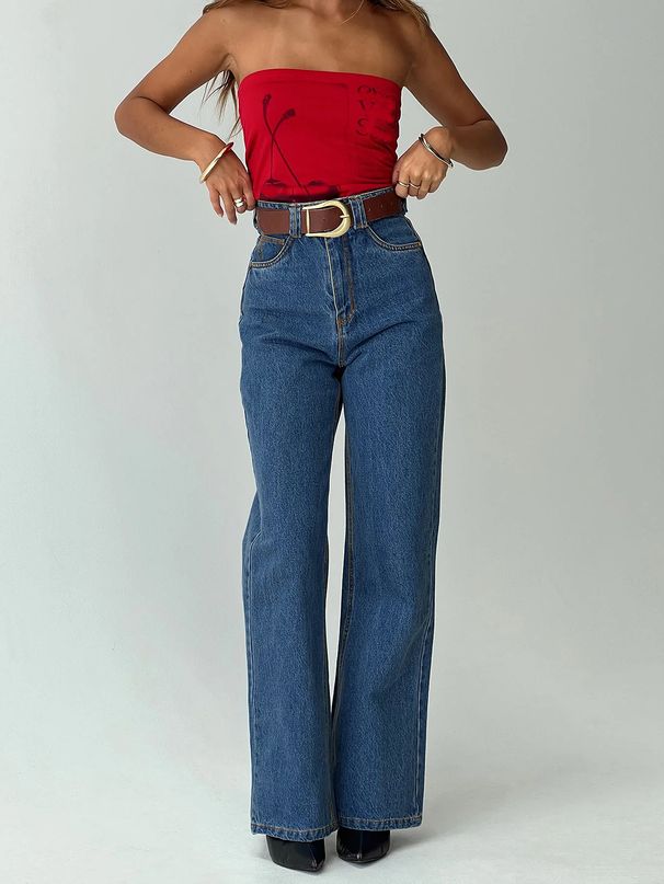 Women's Clothing Versatile Jeans Retro High Waist Straight Pants Casual Jeans For Women_mkmklike.com