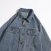 Vintage Denim Shirt Jacket For Men - Long Sleeve Relaxed Fit Workwear Style With Classic Wash & Button Front_mkmklike.com
