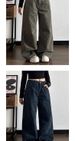 Vintage Washed Jeans – Distressed Patchwork Relaxed Fit Wide-Leg Pants (Bronze Brown, S-3XL, Unisex)_mkmklike.com