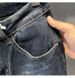 Men's Blue Slim Fit Jeans Trendy Fashionable And Versatile Casual Trousers Autumn New Arrival_mkmklike.com