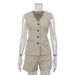 Women's Clothing ins style cotton and linen suit sleeveless vest suit summer women's casual shorts two-piece set_mkmklike.com
