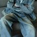 Vintage Washed Yellow Mud Jeans - Retro High Street Distressed Hip-Hop Wide Leg Pants For Men_mkmklike.com