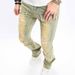 Spring 2025 European-USA Fashion Jeans Men's Mid Waist Elastic Abrasion Broken Hole Cowboy Pants_mkmklike.com