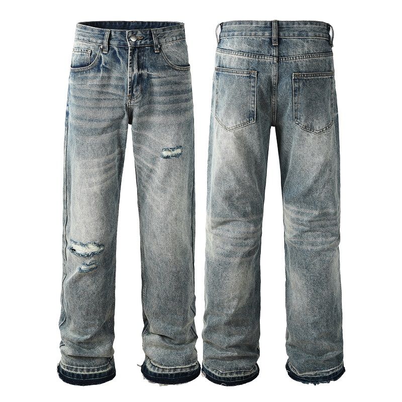 Hot Selling Tassel Ripped Jeans Men High StreetPersonality Homme Plus Sizes Men Jeans Pants_mkmklike.com