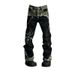 Men's Clothing American Street Style Large Size Retro Camouflage Patchwork Jeans Women's Hip Hop Niche Straight Drape Casual Mopping Pants Trend_mkmklike.com