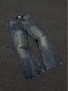 Unisex Slim Fit Straight-Leg Jeans Vintage Denim Rust Patina Bamboo Texture Wash Effortless Androgynous Style 2023_mkmklike.com