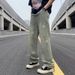 Men's Trendy Straight Leg Jeans Slightly Stretchy Fashionable Long Pants Simple Design Spring Youthful Style_mkmklike.com