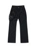 Men's LGB Cargo Black Gun Pants - Streetwear Overalls With Lace-Up Design, Urban Vibe Style_mkmklike.com