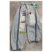 Women's Clothing Spring New Heavy Duty Letter Embroidery Color Stripes Loose Hem Drawstring Casual Trousers_mkmklike.com