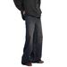 Brandless American High Street Jeans Washed And Worn Straight Loose Wide Leg Pants Mid Waist Teenage Trend_mkmklike.com