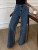 Women's High Waist Jeans – Retro Loose Straight Leg, Comfort Stretch Denim, Casual & Versatile For Everyday Wear_mkmklike.com