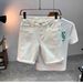 Men's Clothing Denim Shorts Trend Slim Fit Mid Length Pants Stretch Shorts_mkmklike.com