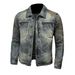 Denim Coat, Spring Autumn Trendy Brand, Casual And Personalized Embroidered Denim Jacket, Men's Slim Fit Jacket_mkmklike.com