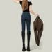High-waisted Women's Jeans For Autumn And Winter, Slim-fit, Skinny Bootcut Pants, Stretchy Pencil Pants_mkmklike.com