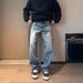 Men’S Heavy Washed Jeans – Vintage Straight Fit | Hand-Sanded Whiskers & Honeycombs | Rigid Denim (M-Xxl)_mkmklike.com