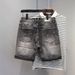 Men's Clothing Spring And Summer New D2 Fashion Men's Washed Shorts Distressed Slim Fit Small Feet Dark Gray Black Denim Shorts Men_mkmklike.com