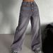 Women's Relaxed Fit Straight Leg Washed Jeans - Classic Light Grey Denim Pants For Casual Comfort (Sizes S-Xxl)_mkmklike.com