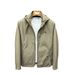 Autumn New Men's High-Quality Fashion Hooded Zipper Light Luxury Trend Solid Color Jacket Coat_mkmklike.com
