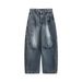 "Deconstructed Lightweight Jeans For Men & Women – Loose Straight-Leg Wide Pants | Summer 2025 Trendy Streetwear"_mkmklike.com