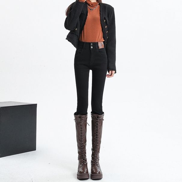 Women's Skinny Jeans 2026 Winter New High-Waisted Slimming Stretch Pencil For Petite Women Spring And Autumn_mkmklike.com