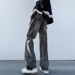 Nordmann American Style Jeans Men Autumn Winter Oveize Vintage High Street Zipper Split Casual Pants Loose Straight Long_mkmklike.com