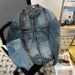 Spring American Washed Stand Up Collar Denim Men's Trendy Brands, Versatile Loose Jacket Top For Spring And Autumn_mkmklike.com