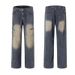 Unisex Vintage Washed Denim Jeans – Relaxed Straight-Leg With Whisker & Fade (S-3XL)_mkmklike.com