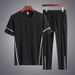 Men's Casual Sports Suit Plus Size Plus Size With a Set Of Men's Shorts Short-Sleeved T-Shirt Clothes_mkmklike.com
