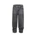 Men's Clothing European And American High Street Fashion Brand Washed Baggy Patchwork Jeans Old Scimitar Tapered Pants Beggar Pants Jeans_mkmklike.com