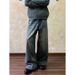 Men's Retro Washed Distressed Straight Leg Jeans Clean Fit High End Loose Versatile Pants_mkmklike.com