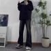 Black Micro-pull Jeans Men's Spring And Autumn Thin Straight Ruffian Handsome High-end American Retro High Street Long Pants_mkmklike.com