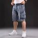 Men's Clothing Summer Fashion Functional Straight Cargo Shorts For Men Design Trendy Brand Outdoor Sports Five Point Jeans Men's Wear_mkmklike.com