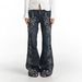 Women's Clothing Bohemian Style Jeans Gemstone Totem Print Fashion Solid Color Denim Subculture Pants_mkmklike.com