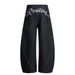 Artistic Embroidered Letter Scimitar Jeans For Men, Design Sense, Three-Dimensional Deconstruction, Multi-Pocket_mkmklike.com