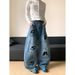 Men's Clothing Men's Loose Fit Washed Denim Jeans With Multi-Pockets & Embroidered Lettering - High Waist Straight Leg Streetwear Pants_mkmklike.com
